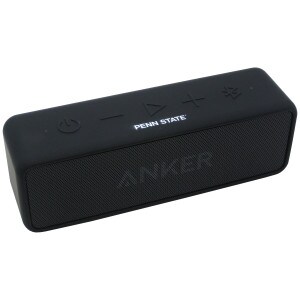 bluetooth Anker speaker with Penn State printed on top